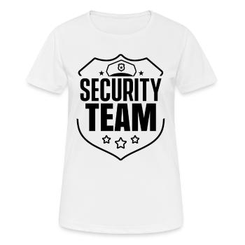 Sécurité de sécurité de l’équipe - T-shirt respirant Femme - blanc - Devant - AI Model Female 172 dark (172cm)