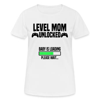 Level Mom unlocked - Frauen T-Shirt atmungsaktiv - Weiß - Vorne - AI Model Female 172 dark (172cm)