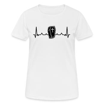 Funeral Director Heartbeat Mortician Mortuary - Frauen T-Shirt atmungsaktiv - Weiß - Vorne - AI Model Female 172 dark (172cm)