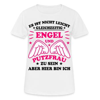 Putzfrau Reinigungskraft Spruch Haushalt Geschenk - Frauen T-Shirt atmungsaktiv - Weiß - Vorne - AI Model Female 172 dark (172cm)