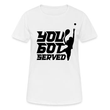 Tennis Tennisspieler Tennislehrer Tennisplatz - Frauen T-Shirt atmungsaktiv - Weiß - Vorne - AI Model Female 172 dark (172cm)