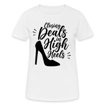 Conclusion Deals Dans les talons hauts Courtiers - T-shirt respirant Femme - blanc - Devant - AI Model Female 172 dark (172cm)