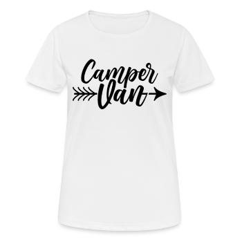 Campervan construire caravane caravane caravane - T-shirt respirant Femme - blanc - Devant - AI Model Female 172 dark (172cm)