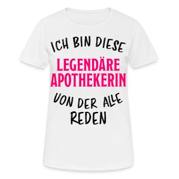 Apothekerin Lustige Spruch Beruf Apotheke Geschenk - Frauen T-Shirt atmungsaktiv - Weiß - Vorne - AI Model Female 172 dark (172cm)