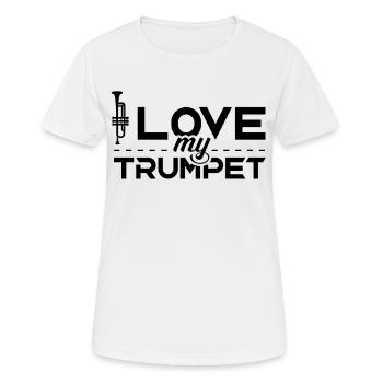 Ich Liebe Meine Trompete Trompeten Trompeter - Frauen T-Shirt atmungsaktiv - Weiß - Vorne - AI Model Female 172 dark (172cm)