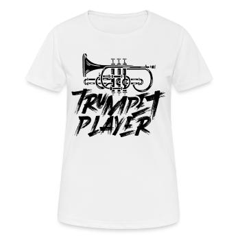 Trompete Spieler Trompeten Trompetenspieler - Frauen T-Shirt atmungsaktiv - Weiß - Vorne - AI Model Female 172 dark (172cm)