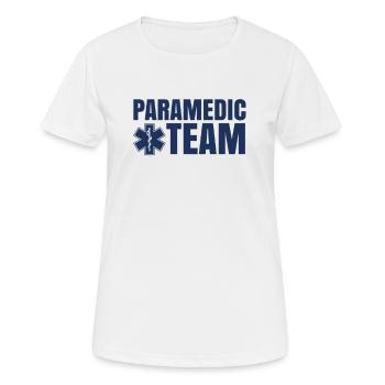 Équipe ambulancier ambulance ambulance - T-shirt respirant Femme - blanc - Devant - AI Model Female 172 dark (172cm)