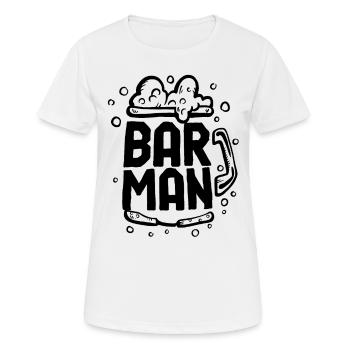 Barman barman barman barman barman barman profession - T-shirt respirant Femme - blanc - Devant - AI Model Female 172 dark (172cm)