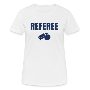 Arbitre profession arbitre - T-shirt respirant Femme - blanc - Devant - AI Model Female 172 dark (172cm)