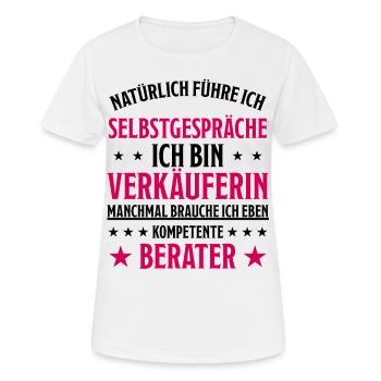 Verkäuferin Einzelhandel Lustiger Spruch Geschenk - Frauen T-Shirt atmungsaktiv - Weiß - Vorne - AI Model Female 172 dark (172cm)