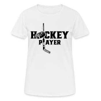 Hockey Player Hockey Stick Team Hockey - Women's Breathable T-Shirt - white - Front - AI Model Female 172 dark (172cm)