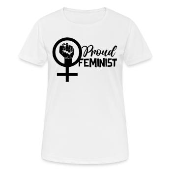 Fière féministe Patriarcat Féministe féministe - T-shirt respirant Femme - blanc - Devant - AI Model Female 172 dark (172cm)