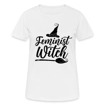 Féministe sorcière féministe féministe féministe féministe - T-shirt respirant Femme - blanc - Devant - AI Model Female 172 dark (172cm)