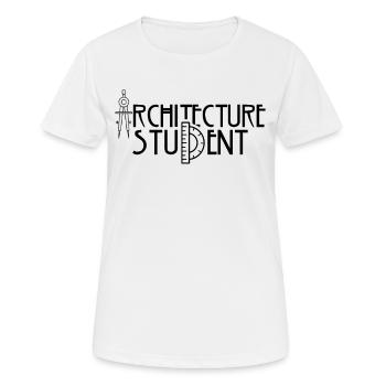 Étudiant en architecture Métier Architecture Architecte - T-shirt respirant Femme - blanc - Devant - AI Model Female 172 dark (172cm)
