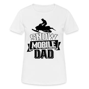 Motoneige Papa Motoneige Motoneige - T-shirt respirant Femme - blanc - Devant - AI Model Female 172 dark (172cm)