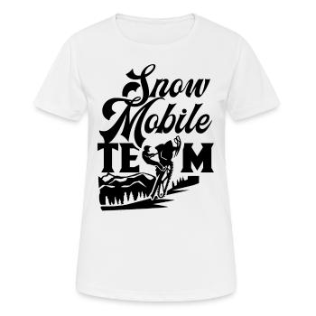 Motoneige équipe motoneige motoneige motoneige - T-shirt respirant Femme - blanc - Devant - AI Model Female 172 dark (172cm)