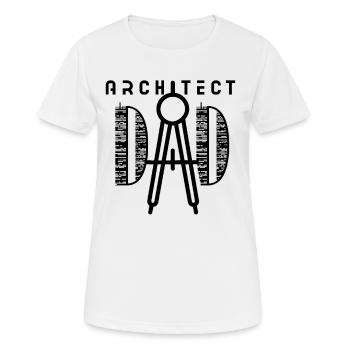 Architecte Papa Architecture Étudiant en architecture - T-shirt respirant Femme - blanc - Devant - AI Model Female 172 dark (172cm)