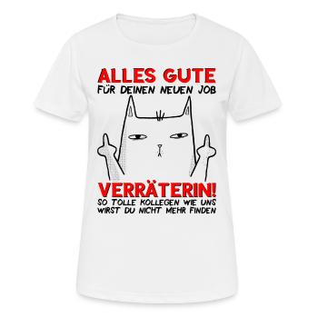 Jobwechsel Neuer Job Abschied Abschiedsgeschenk - Frauen T-Shirt atmungsaktiv - Weiß - Vorne - AI Model Female 172 dark (172cm)