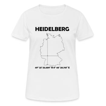 Heidelberg Carte - T-shirt respirant Femme - blanc - Devant - AI Model Female 172 dark (172cm)
