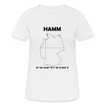 Hamm Map - Women's Breathable T-Shirt - white - Front - AI Model Female 172 dark (172cm)