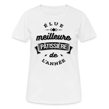 ELUE MEILLEURE PÂTISSIERE DE L'ANNEE - T-shirt respirant Femme - blanc - Devant - AI Model Female 172 dark (172cm)
