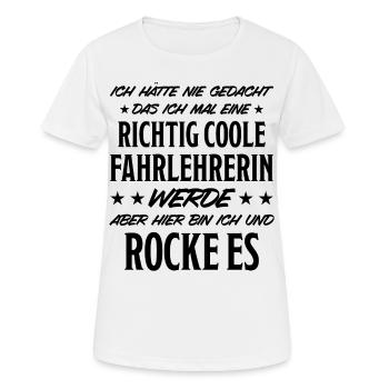 Fahrlehrerin Fahrschullehrerin Fun Spruch Geschenk - Frauen T-Shirt atmungsaktiv - Weiß - Vorne - AI Model Female 172 dark (172cm)