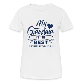 Ma grand-mère est la meilleure grand-mère grand-mère grand-mère - T-shirt respirant Femme - blanc - Devant - AI Model Female 172 dark (172cm)