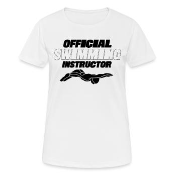 Official Swimming Instructor Coach Swimming Coach - Women's Breathable T-Shirt - white - Front - AI Model Female 172 dark (172cm)