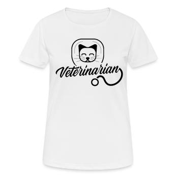 Veterinarian Veterinary Medicine Veterinary Medicine Veterinary - Women's Breathable T-Shirt - white - Front - AI Model Female 172 dark (172cm)