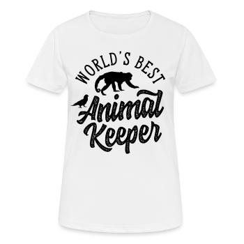 Weltbester Tierpfleger Tierpflege Tierpflegerin - Frauen T-Shirt atmungsaktiv - Weiß - Vorne - AI Model Female 172 dark (172cm)