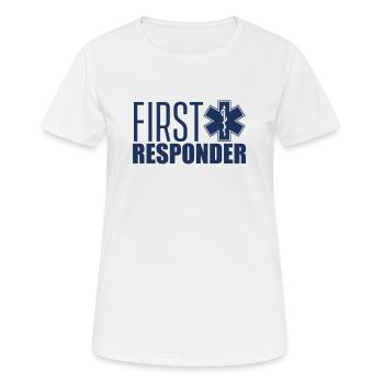 Ersthelfer Erstversorger Notfallhelfer Team - Frauen T-Shirt atmungsaktiv - Weiß - Vorne - AI Model Female 172 dark (172cm)