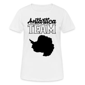 Antarctique Team Penguin Pôle Sud Antarctique Dicton - T-shirt respirant Femme - blanc - Devant - AI Model Female 172 dark (172cm)