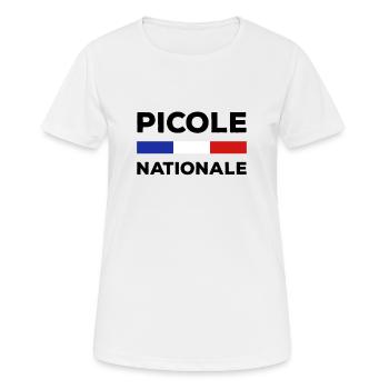 PICOLE NATIONALE - T-shirt respirant Femme - blanc - Devant - AI Model Female 172 dark (172cm)