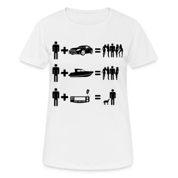 Drôle de ham radio amateur amateur opérateur radio - T-shirt respirant Femme - blanc - Devant - AI Model Female 172 dark (172cm)