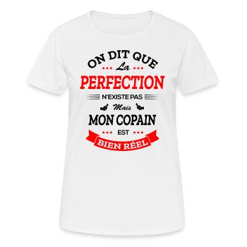 COPAIN PARFAIT - T-shirt respirant Femme - blanc - Devant - AI Model Female 172 dark (172cm)