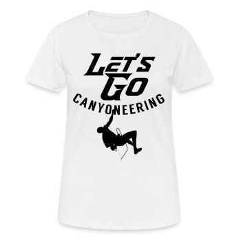 Go We Canyoning Canyon Descente en rappel Canyoneering - T-shirt respirant Femme - blanc - Devant - AI Model Female 172 dark (172cm)
