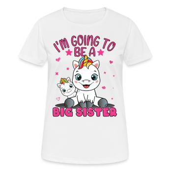 Sister Unicorn I'm Going To Be A Big Sister - Women's Breathable T-Shirt - white - Front - AI Model Female 172 dark (172cm)