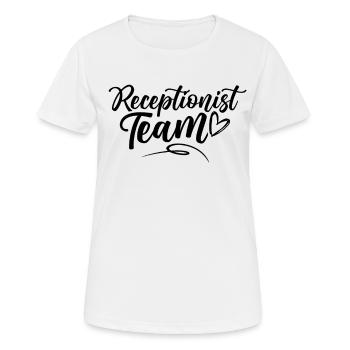 Équipe de réception Réceptionniste Réceptionniste - T-shirt respirant Femme - blanc - Devant - AI Model Female 172 dark (172cm)