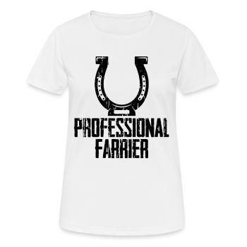 Professional farrier hoof shoeing - Women's Breathable T-Shirt - white - Front - AI Model Female 172 dark (172cm)
