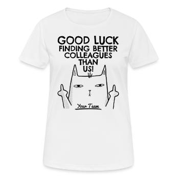 Job change New job Farewell Farewell gift - Women's Breathable T-Shirt - white - Front - AI Model Female 172 dark (172cm)