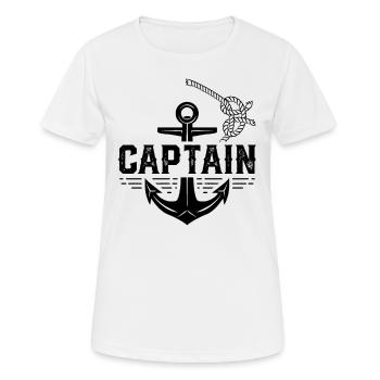 Capitaine Capitaine De bateau Skipper Skipper - T-shirt respirant Femme - blanc - Devant - AI Model Female 172 dark (172cm)
