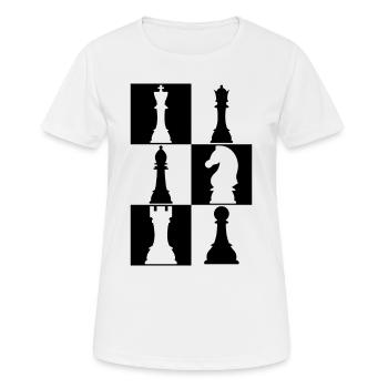 Chess Chess Player Chess Pieces Chess Board - Women's Breathable T-Shirt - white - Front - AI Model Female 172 dark (172cm)