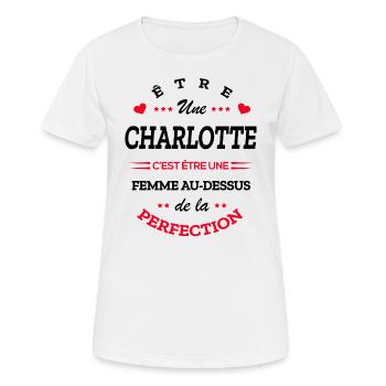 15 CHARLOTTE BL - T-shirt respirant Femme - blanc - Devant - AI Model Female 172 dark (172cm)