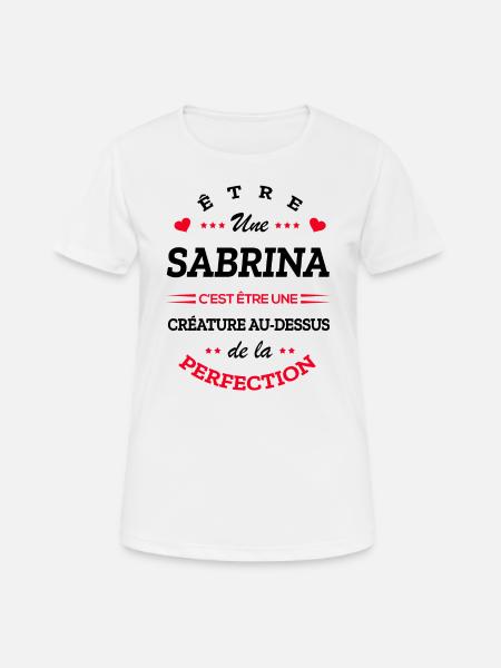 SABRINA PARFAITE - NOM SABRINA - T-shirt respirant Femme - blanc