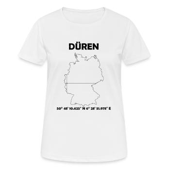 Düren Carte - T-shirt respirant Femme - blanc - Devant - AI Model Female 172 dark (172cm)
