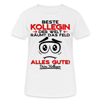 Abschied Kollegin Abschiedsgeschenk Jobwechsel - Frauen T-Shirt atmungsaktiv - Weiß - Vorne - AI Model Female 172 dark (172cm)