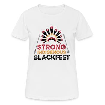 Strong Indian tribe The Blackfeet - Women's Breathable T-Shirt - white - Front - AI Model Female 172 dark (172cm)