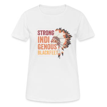 Native American Indian Tribe Strong Blackfeet - Frauen T-Shirt atmungsaktiv - Weiß - Vorne - AI Model Female 172 dark (172cm)