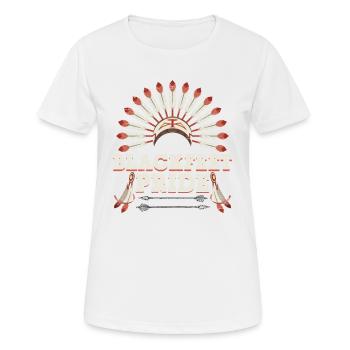 Blackfeet Pride Tribu indienne L’Américain - T-shirt respirant Femme - blanc - Devant - AI Model Female 172 dark (172cm)