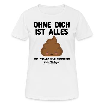 Abschied Kollege Abschiedsgeschenk Jobwechsel - Frauen T-Shirt atmungsaktiv - Weiß - Vorne - AI Model Female 172 dark (172cm)